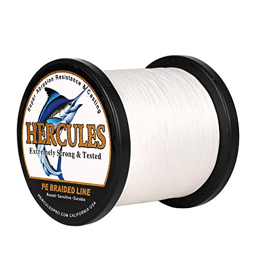 Hercules Super Cast 100m - 2000m Yards Geflochtene Angelschnur 10lb - 300lb Test für Salzwasser Süßwasser PE Geflecht Fischdraht Superline 8 Stränge von HERCULES