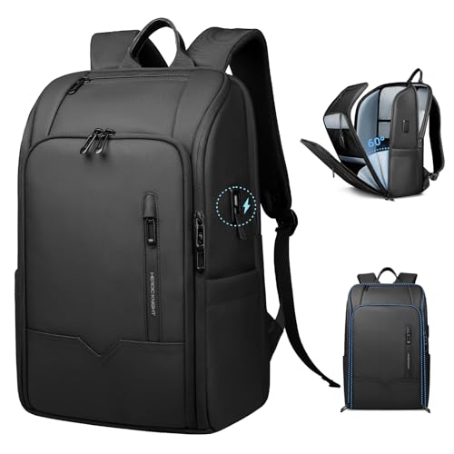 HEROIC KNIGHT Business Rucksack Herren, Wasserdicht 15.6 Zoll Laptop Rucksack mit USB-Anschluss, Anti-Diebstahl Reiserucksack Handgepäck Tagesrucksack für Arbeit Geschäftsreise College Wandern-Blau von HEROIC KNIGHT