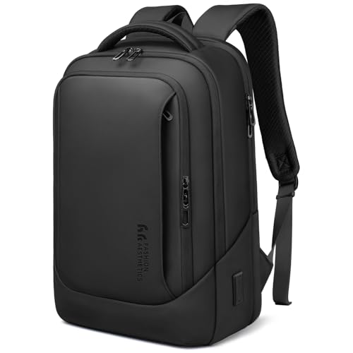 Laptop Business Rucksack Herren mit 17 Zoll laptopfach mit USB-Ladeanschluss Diebstahlsicher Handgepäck Tagesrucksack Wasserabweisende Multifunktion Laptoptasche für Arbeit Schule Reisen-Schwarz von HEROIC KNIGHT
