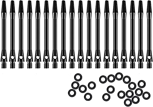 HERZWILD 18pcs Dart shafts schwarz blau Dartpfeil-Schäfte (Long Black shafts) von HERZWILD