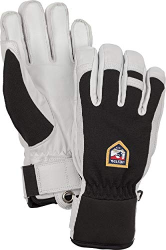 Hestra Armee-Lederhandschuhe – warm, vielseitiger Schnee-Handschuh für Winter, Skifahren und Snowboarden – Schwarz – 11 von HESTRA