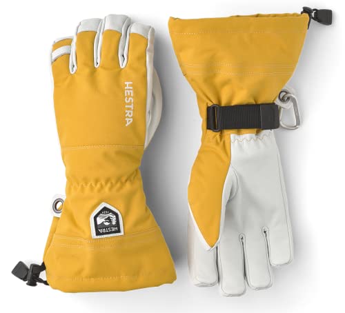 HESTRA Army Leather Heli Ski Handschuhe, Mustard, M von HESTRA