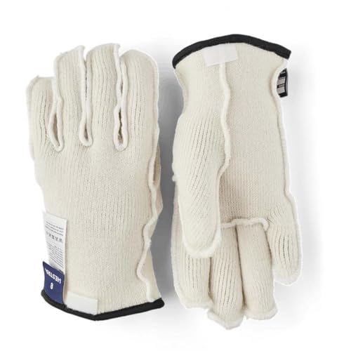 HESTRA Wakayama Liner 5-Finger Innenhandschuhe Unterziehhandschuhe Fingerhandschuhe Skihandschuhe (6 HS - cremeweiß) von HESTRA