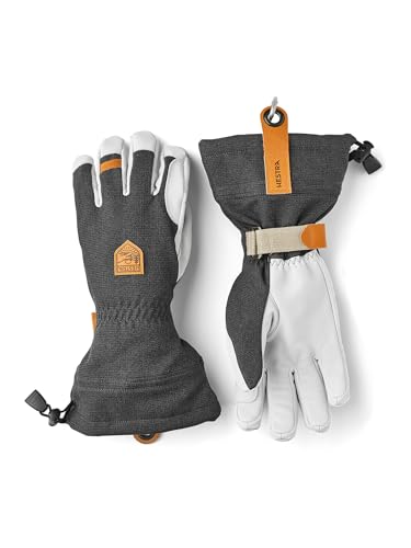 Hestra Gloves Herren Army Leather Patrol Gauntlet 5 Finger HandschuheSchwarz/Grau 10 von HESTRA
