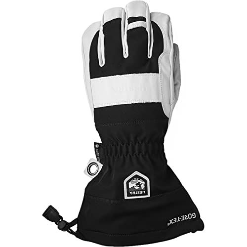Hestra Herren Army Leather Heli Ski GTX Gore Grip Technology HandschuheSchwarz/Weiß/Grau 9 von HESTRA