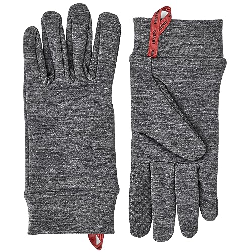 Hestra Touchscreen-Handschuhe: Touch Point Warm Wool Liner Base Layer Run Wandern Ski Grau 8 von HESTRA
