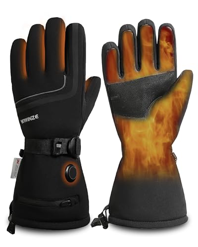 HEWINZE Beheizte Handschuhe für Männer/Frauen mit wiederaufladbarem Akku, elektrische Thermohandschuhe, wiederaufladbare Handwärmer, Winter-Outdoor-Aktivitäten von HEWINZE