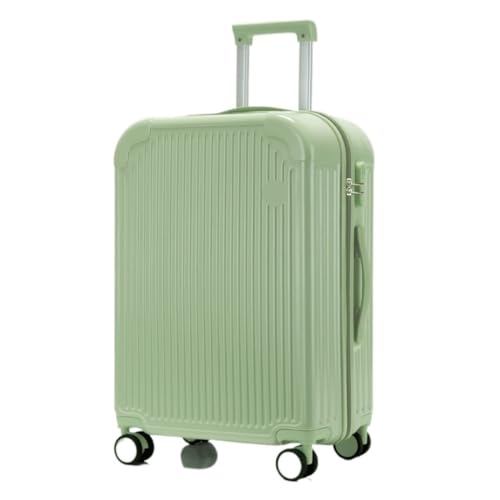 HEWOOJA Reisekoffer Empfohlener Koffer for Männer und Frauen, robuster und langlebiger Trolley-Koffer, leiser Rollkoffer for Einsteigen Trolley (Color : Green, Size : 26IN) von HEWOOJA