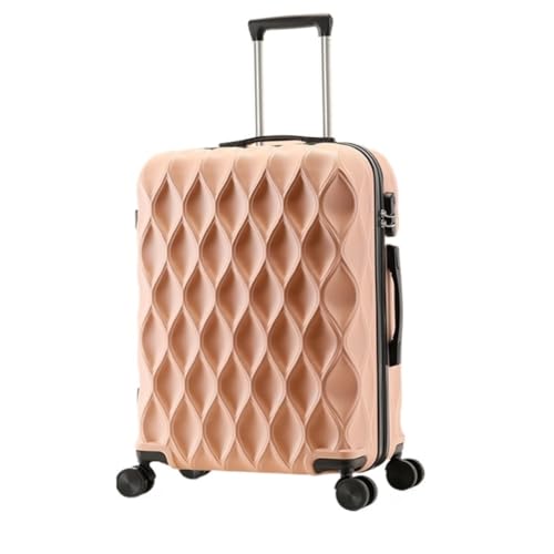 HEWOOJA Reisekoffer Gepäck Außenhandel Passwort Box Koffer Trolley Koffer Herren und Damen Universal Wheel Koffer Trolley (Color : Pink, Size : 20in) von HEWOOJA