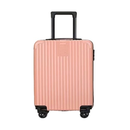 HEWOOJA Reisekoffer Koffer, Aluminiumrahmen, Universal-Rad-Trolley, Business-Koffer, Herren-Passwort-Boarding-Koffer Trolley (Color : Pink, Size : A) von HEWOOJA