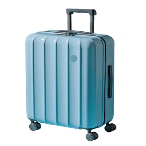 HEWOOJA Reisekoffer Winter-20-Zoll-Boarding-Koffer for Damen, 24-Zoll-Koffer, Trolley-Koffer, Herren-Passwortbox Trolley (Color : Blue, Size : 24in) von HEWOOJA