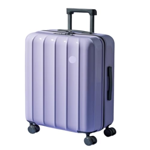 HEWOOJA Reisekoffer Winter-20-Zoll-Boarding-Koffer for Damen, 24-Zoll-Koffer, Trolley-Koffer, Herren-Passwortbox Trolley (Color : Purple, Size : 20in) von HEWOOJA