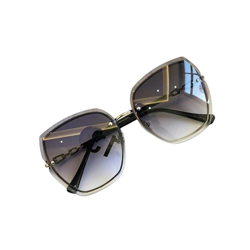 HEXHUASR Sonnenbrille Herren Mode Randlose Quadratische Sonnenbrille Für Frauen Sonnenbrillen Vintage Shades Weibliche Brillen-Grau-Wie Gezeigt von HEXHUASR