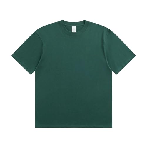 HEXHUASR T-Shirts Für Herren Baumwoll-t-Shirt Herrenherfisch Runder Hals Kurzärmelig Cason Cotton Herren- Und Damen-t-Shirt- Dunkelgrün-XL von HEXHUASR