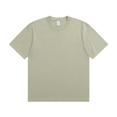 HEXHUASR T-Shirts Für Herren Baumwoll-t-Shirt Herrenherfisch Runder Hals Kurzärmelig Cason Cotton Herren- Und Damen-t-Shirt- Hellgrün-3xl von HEXHUASR