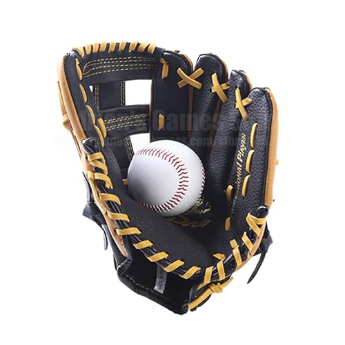HEYCCO Baseball Handschuhe,Baseball Glove Leder Baseballhandschuh Ball Baseball Set Mitten Baseball Mitt (Color : 12.5 Inch Adults) von HEYCCO