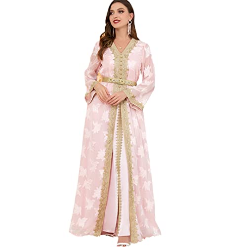 Eid Ramadan Marokkanischer Kaftan Damen Muslimisches Abendkleid Zweiteiliges Set Islamische Kleidung Dubai Türkei Abaya Kleid Arabischer Robe von HEYDHSDC