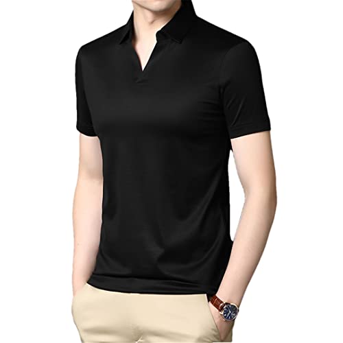 Herren T-Shirt Sommer Seide T Shirt Herren Korean T-Shirt von HEYDHSDC