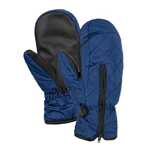 HEYO Winterhandschuhe für Kinder wasserdichte Fäustlinge Handschuhe Warme Skihandschuhe Winddichte für Jungen Mädchen Snowboardhandschuhe Skifahren (Blau) von HEYO