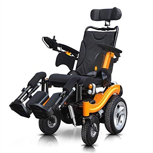 HFJKD Rollstuhl Rollstuhl, medizinischer Reha-Stuhl für Senioren, alte Menschen, elektrischer Rollstuhl Der Roller eines Alten Mannes kann in Einer behinderten Offroad-Rollstuhl-Rückenle von HFJKD