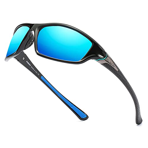 HGDGears Polarisierte Sport-Sonnenbrille für Herren Outdoor Radfahren Fahren Golf Laufen Angeln Tr90 Superlight Frame Eyewear Sun Glasses (UV400) (Blau) von HGDGears