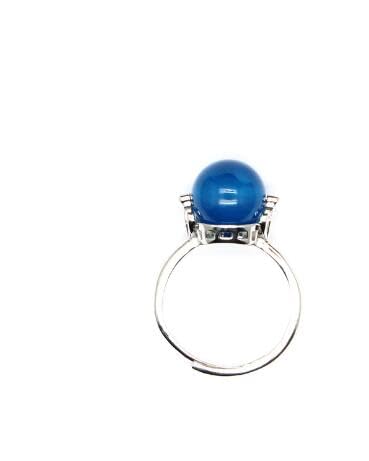 HGJH Verstellbarer Ring, Vintage Naturstein Apatit Offene Ringe Für Frauen Klassische Ringe Für Damenhochzeitsgeschenke Einstellbar von HGJH