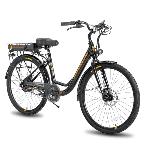 Hiland 26 Zoll Elektrofahrrad E-Bike, E-Cityrad mit 36V 7.8Ah Lithium-Akku, 250W Motor Scheibenbremsen E-Bike für Erwachsene Männer Frauen Schwarz von HH HILAND