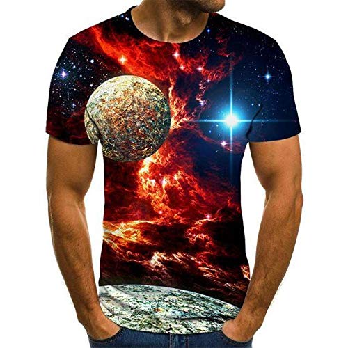 HHRHLKNH 3D Kurzarm T-Shirt Mit 3D-Sterne-Himmel-Himmels-Himmels-Sommer-Lässig T-Shirt Lustiges T-Shirt Straßenkleidung Tops Für Herren & Frau-Txu-1633._XL. von HHRHLKNH