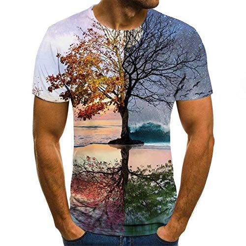 T-Shirt Herren T-Shirt Mit 3D-Sterne-Himmel-Himmels-Himmels-Sommer-Lässig T-Shirt Lustiges T-Shirt Straßenkleidung Tops Für Herren & Frau-Txu-1350._L. von HHRHLKNH