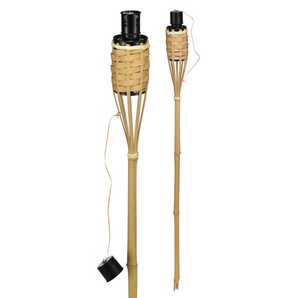Gartenfackel Bambus - 60cm - Fackel aus Naturmaterialien von HI