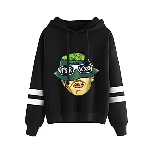 Feid Hoodie Herren Y2K Jacke Langarm Hip Hop Sweatshirt Frühling Herbst Casual Pullover Harajuku Übergroße Jacke XXS-4XL-Black||XXS von HIAPES