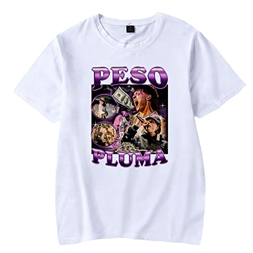 Peso Pluma Rapper Graffiti T-Shirt, Jungen Mädchen Mode Retro Kurzarm Casual Hip Hop Style Sweatshirt Streetwear Unisex-Black||XXS von HIAPES