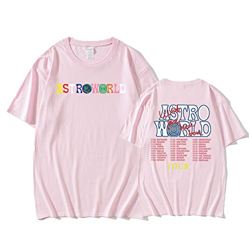 Travis Scott T-Shirt Unisex Rundhals Kurzarm Damen Herren T Shirt Harajuku Streetwear Casual Style Hip Hop Lustige Kleidung-Black||XS von HIAPES