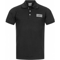 HIDETOSHI WAKASHIMA "Koshigaya" Herren Polo-Shirt schwarz von HIDETOSHI WAKASHIMA