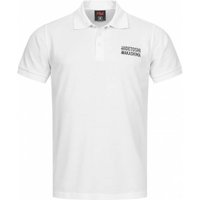 HIDETOSHI WAKASHIMA "Koshigaya" Herren Polo-Shirt weiß von HIDETOSHI WAKASHIMA