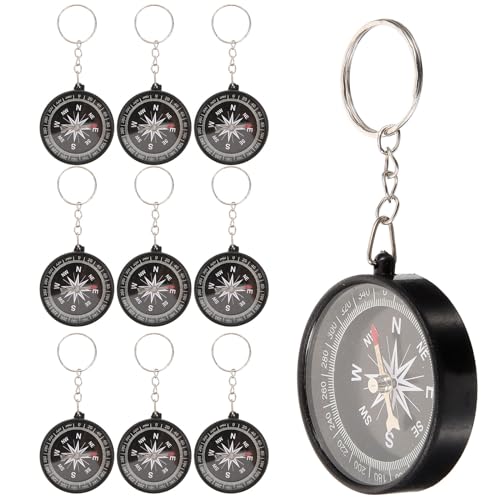 12 Stück Geschenke Kompass Schlüssel Weihnachten Geschenkkette Schlüsselanhänger von HIFFEY