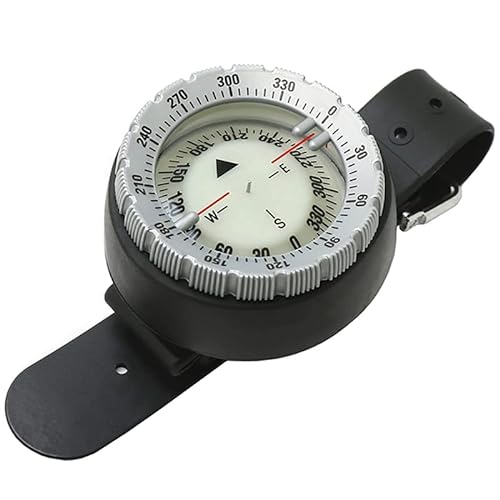 Armband-Kompass, leicht, leuchtender Kompass, Outdoor, Trekking, Wandern, Tauchen, Navigation von HIFFEY
