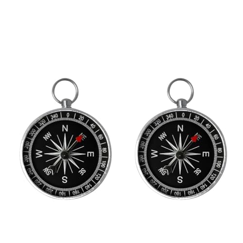Taschen-Mini-Wander- und Camping-Kompass, Leichter Kompass, Navigation, Outdoor, Mulit-Kompass, Geologie-Werkzeug (Color : 2pcs-01) von HIFFEY