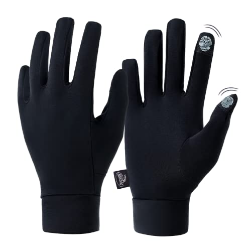 Leichte Handschuhe für kaltes Wetter, Damen und Herren, Thermo-Touchscreen-Handschuheinlagen zum Laufen, Radfahren, Autofahren, Wandern (M) von HIGHLOONG