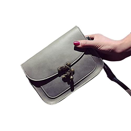 HIHELO Handtasche Damen Tasche Handtasche Geldbörse Damen Schloss Umhängetasche Kleine Taschen für Frauen Messenger Bags - Grau von HIHELO