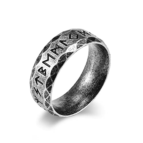 HIHELO Ringe für Damen Vintage Viking Skript Drehbuch Ring Männer Handschmuck Paar Ring Freund Ringgeschenk-C1,7# von HIHELO