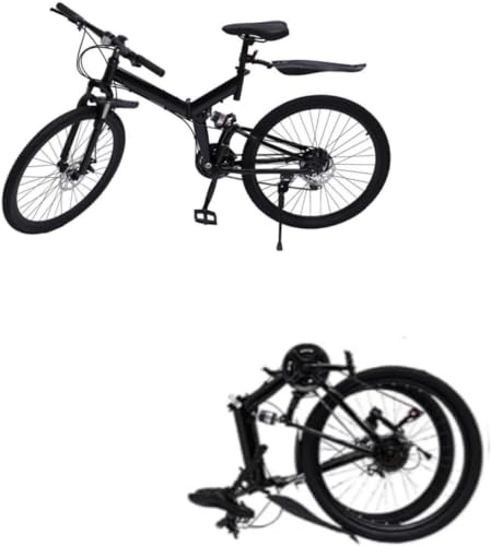 HINOPY 26 Zoll Mountainbike, 21-Gang Erwachsene Faltrad Klappfahrräder MTB Rennrad mit Doppelscheibenbremsen - bis 150 kg für Outdoor Reisen Camping von HINOPY
