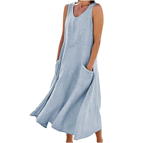 HINTSAN Tunika Kleid Damen Sommerkleid Damen Kurz Weiss Kleider Weiß Minikleid Damen Sexy Kurz Sommerkleider Damen Knielang Italienische Kleider Sommerkleid Teenager Mädchen Maxikleid mit Ärmel von HINTSAN