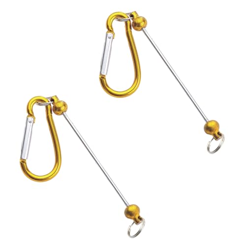 HIOPOIUYT Set mit 2 stilvollen Perlen-Karabinerhaken, personalisierbar, Rucksack-Dekorationen, Metall, Schlüsselanhänger, Schlüsselzubehör von HIOPOIUYT