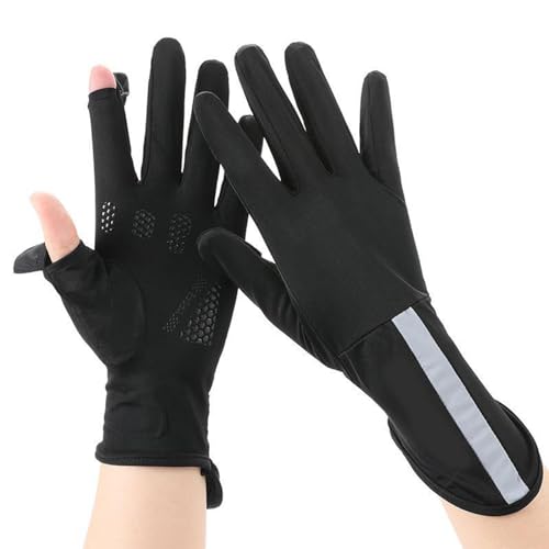 Hot Day Frühlings-Handschuhe, Sonnenschutz, 2-Finger-Handschuhe, Sonnenfest, für Damen, Teenager, hautfreundlich, Radfahren, Angeln, Kühlhandschuhe für Hände, Fahrhandschuhe, männlich, kühlende von HIOPOIUYT