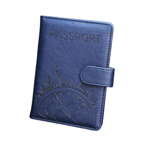 Praktische Reisepasshülle für Geschäftsreisende und Touristen, zur Aufbewahrung Ihres Reisepasses, dunkelblau von HIOPOIUYT