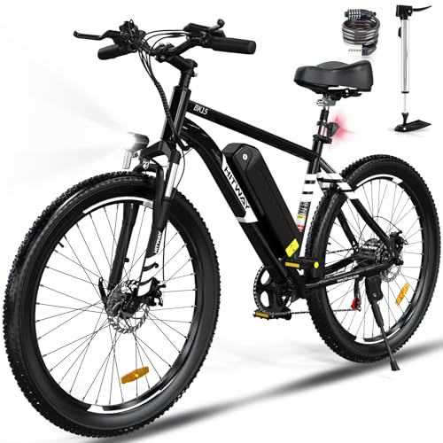 HITWAY E Bike Elektrofahrrad E-Mountainbike, 26" 3.0/4.0 Breiten Reifen E-Fahrrad, Pedelec, 250W Motor 48V15Ah abnehmbaren akku, 7 Gänge ebike, Reichweite bis zu 45-80km von HITWAY