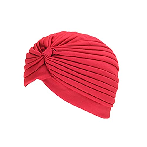 HJBFVXV Badekappen Schwimmkappe elastische Nylon Turban Atmungsaktive Pool Bathing Hüte für Outdoor-Sport Yoga Elastische Polyeste Turban Kopf Schal(Color:Red) von HJBFVXV