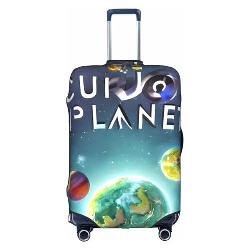 HJLUUFT Cute Planet Travel in Style Maßgeschneiderte Gepäckabdeckung, personalisieren und finden Sie Ihren Koffer mühelos, Kofferhülle, Weiss/opulenter Garten, Large von HJLUUFT