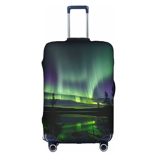 HJLUUFT Dark Northern Lights Travel in Style Maßgeschneiderte Gepäckabdeckung, personalisieren und finden Sie Ihren Koffer mühelos, Kofferhülle, Weiss/opulenter Garten, Small von HJLUUFT